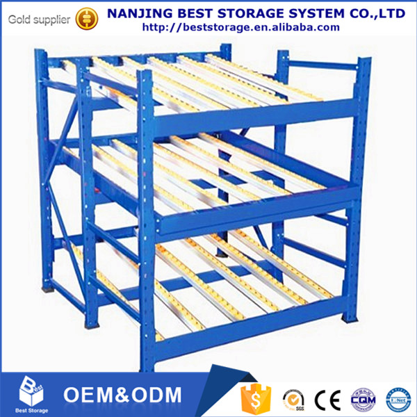 Sistema de estanteria por gravidade para caixas com alta capacidade de armazenamento, da Best Storage System.