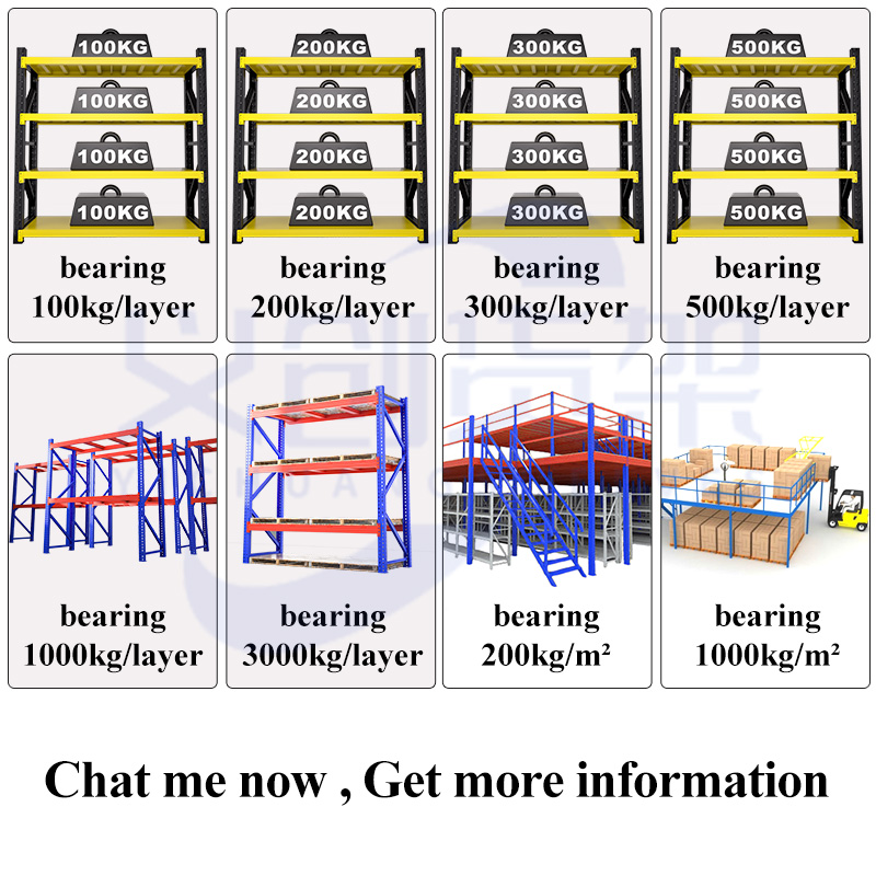 Estantes modulares ajustáveis ​​e personalizáveis ​​para armazém, sem parafusos, com capacidades de 100 kg, 200 kg, 300 kg, 400 kg e 500 kg. Estantes industriais de aço para armazenamento.