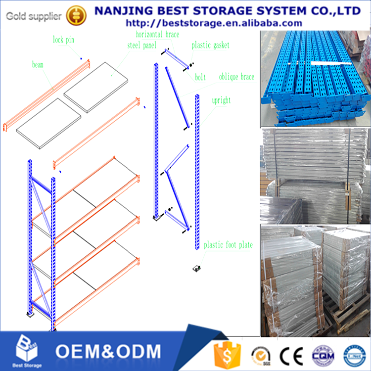 Nanjing Best Storage System Medium Duty Longspan Shelving with Shelf Divider