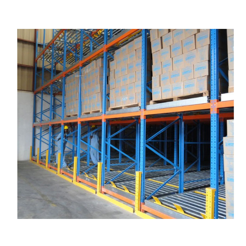 Estantes industriais personalizáveis ​​ODM para armazenamento de alta resistência, com sistema de paletização por gravidade e sistema FIFO Flow para equipamentos de armazém.