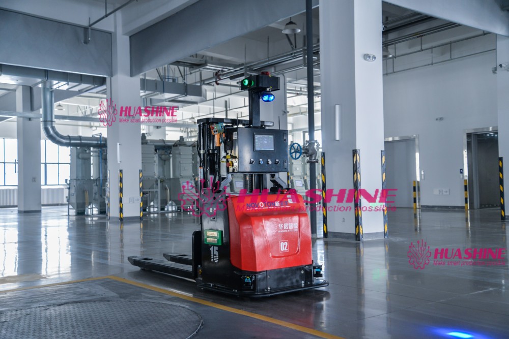 HUASHINE Design and IMPLEMENT PROJECT Logistic Inventory Automation System ASRS with Selective Pallet Storage Racking and AGV.