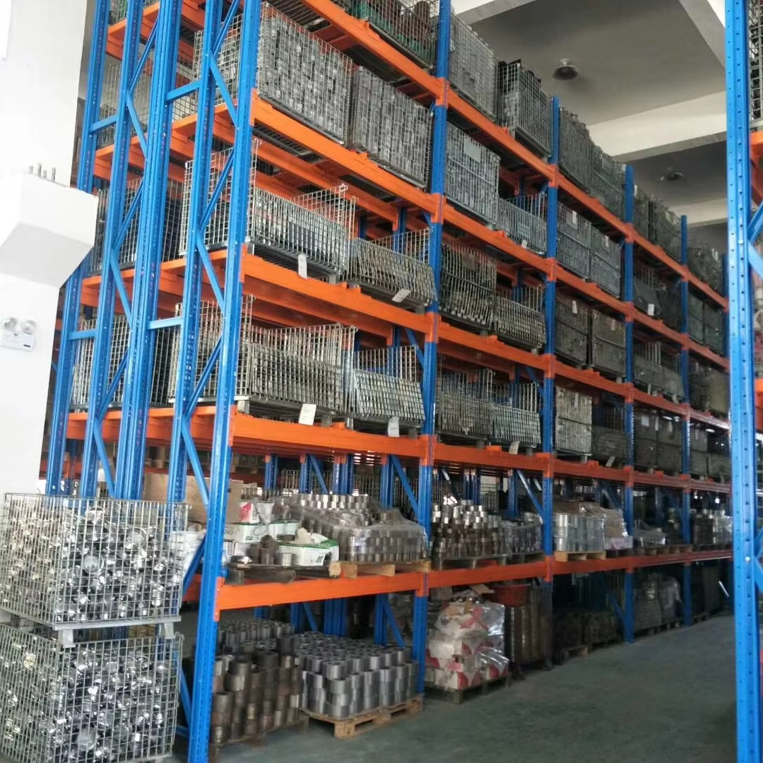 Vigas de aço reforçado para armazenamento em armazém, estantes porta-paletes e prateleiras empilháveis ​​premium de 2500 kg/camada, instalação plug-in.