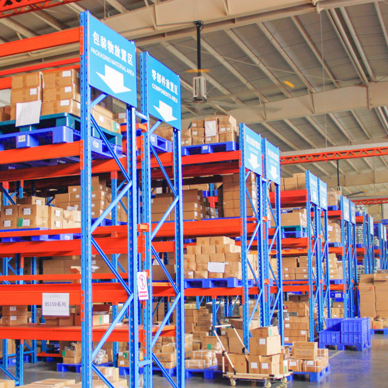 Vigas de aço reforçado para armazenamento em armazém, estantes porta-paletes e prateleiras empilháveis ​​premium de 2500 kg/camada, instalação plug-in.