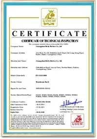 Certificado ISO 9001 HEDA Shelves