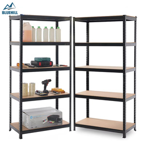 Sistema de estantes de aço ajustáveis ​​sem parafusos, para serviço pesado, ideal para armazéns e indústrias.