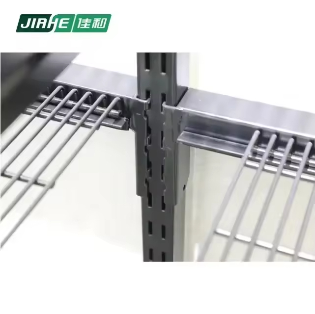 Prateleiras de armazenamento de ferro leve de 4 níveis Longspan, prateleiras de arame de metal, prateleiras de arame para gôndola de supermercado.