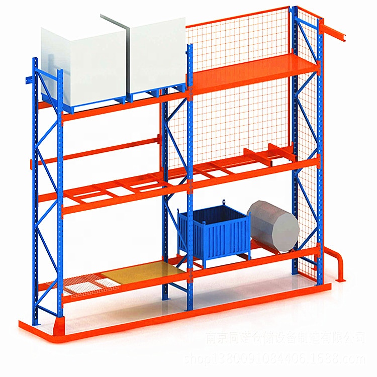 Fácil de instalar e economizar dinheiro, o sistema de estanteria industrial de metal para paletes de alta resistência é ideal para armazéns. Com ele, você pode selecionar paletes de aço para um fluxo contínuo.