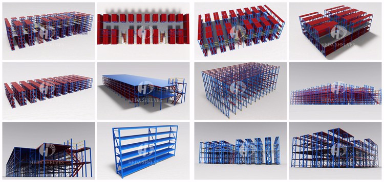 Sistema Shuttle Racking Dupla Profundidade Estrutura em Aço com Rodas
