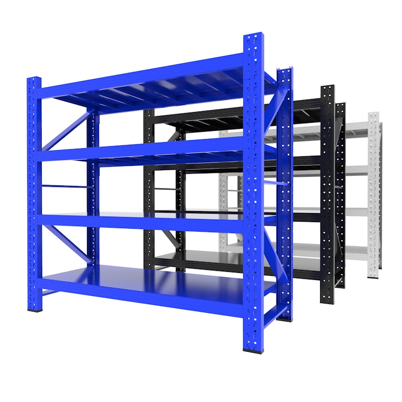 Estante de armazenamento multiuso industrial em aço inoxidável com capacidade de carga de 100 a 500 kg, altura das prateleiras ajustável, ideal para escolas.