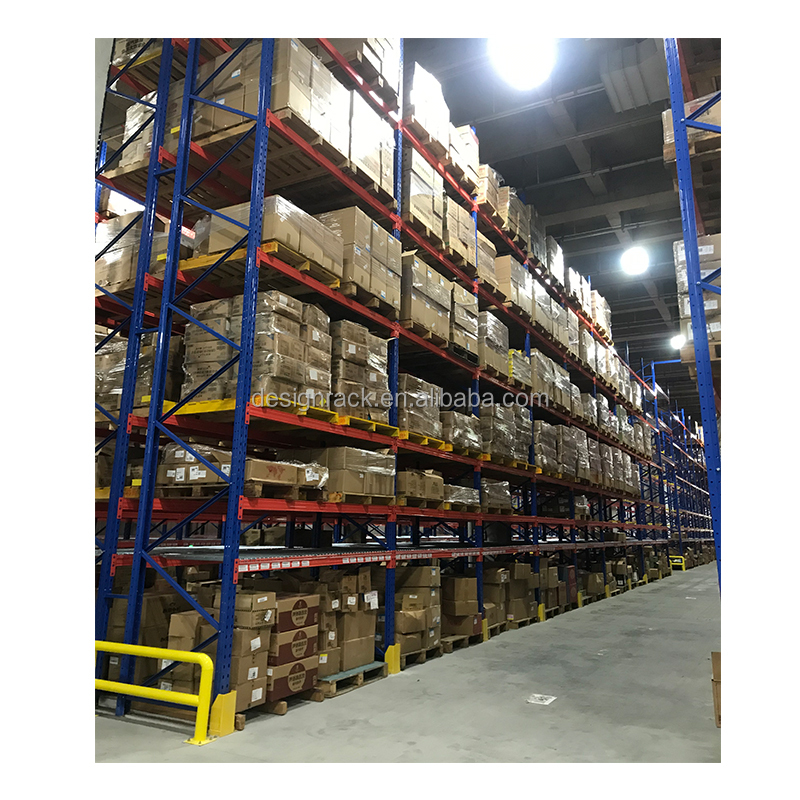 Sistema de estantes industriais ajustáveis ​​para serviço pesado, em aço, para armazéns, com prateleiras de armazenamento sem parafusos.