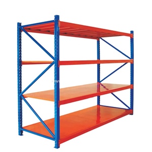 Estantes de aço de média resistência e estantes de grande vão para armazém, com revestimento em pó de 6 camadas para uso externo.