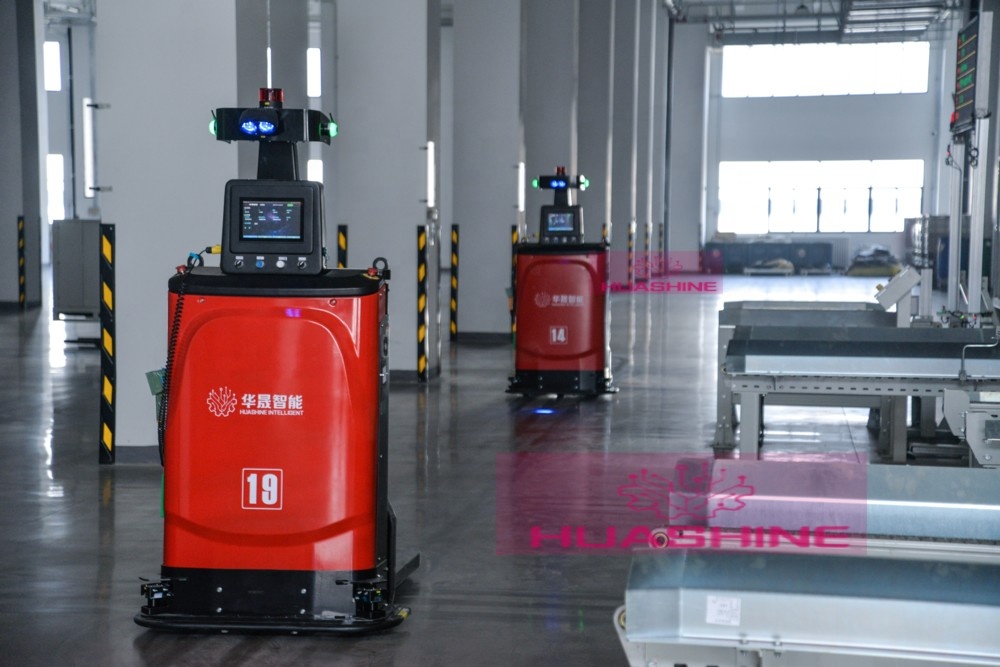 HUASHINE Design and IMPLEMENT PROJECT Logistic Inventory Automation System ASRS with Selective Pallet Storage Racking and AGV.