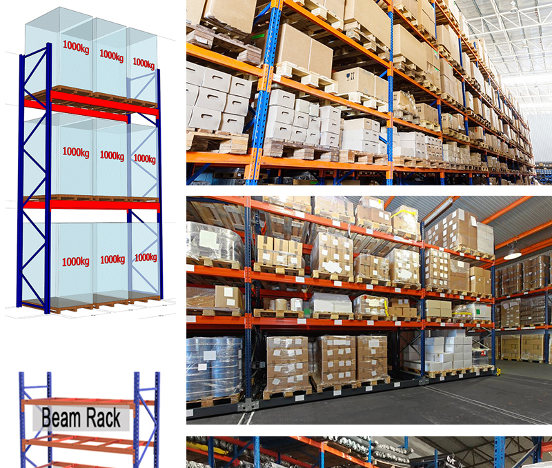 High Load Capacity Heavy Duty Steel Wire Mesh Pallet Racking Warehouse Racks