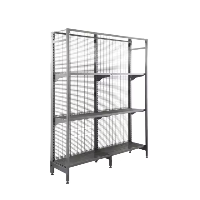 Prateleiras de armazenamento de ferro leve de 4 níveis Longspan, prateleiras de arame de metal, prateleiras de arame para gôndola de supermercado.