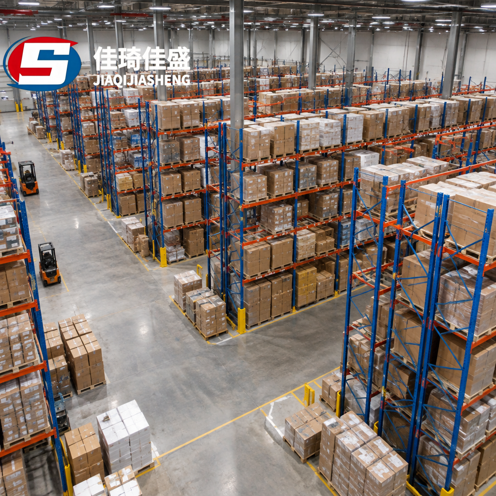 JIAQIJIASHENG Sistema de estanteria para armazéns com alta capacidade de carga, em aço reforçado, para paletes e outros materiais industriais.