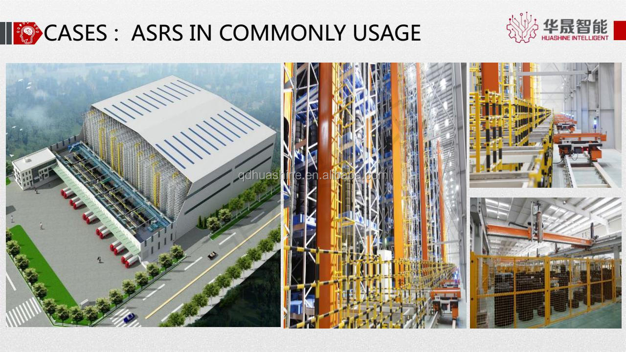 HUASHINE Design and IMPLEMENT PROJECT Logistic Inventory Automation System ASRS with Selective Pallet Storage Racking and AGV.