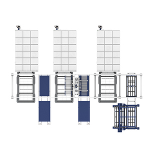 Sistema automático de armazenamento e recuperação vertical, biblioteca automática de placas de armazenamento, armazém inteligente com prateleiras deslizantes.