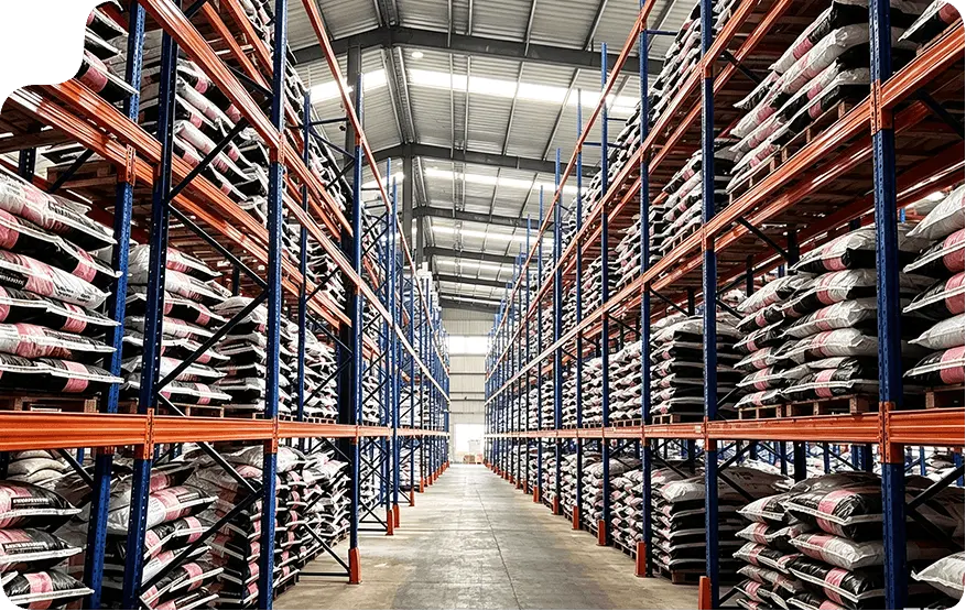 Estante cantilever para materiais de construção