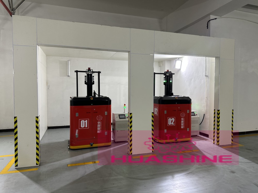 HUASHINE Design and IMPLEMENT PROJECT Logistic Inventory Automation System ASRS with Selective Pallet Storage Racking and AGV.